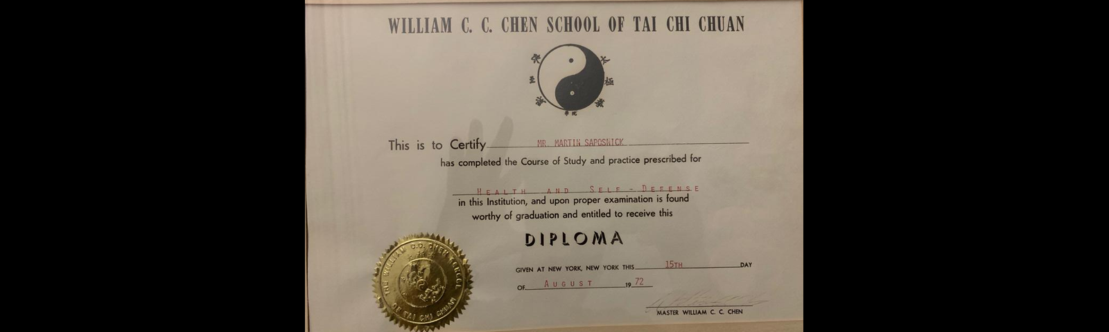 William C.C Chen School of Tai Chuan